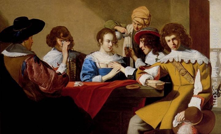 Jacob van Oost the Elder An Interior With Soldiers Drinking And Smoking